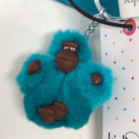 KIPLING Pen Case NWT Cool Blue w/gorilla key chain - Picture 4 of 13